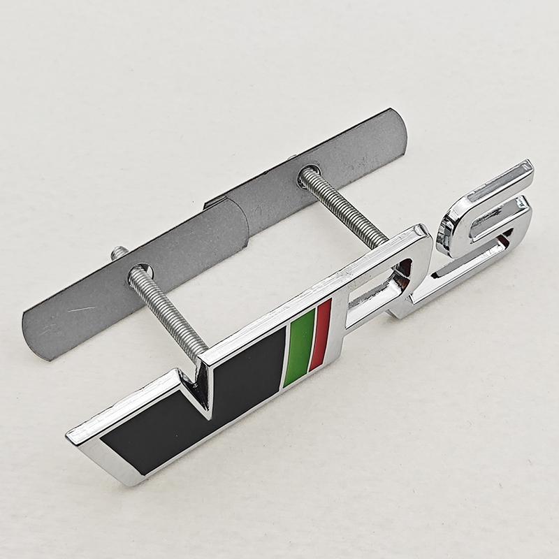QPZF2 3D Metal Logo VRS Sticker Letters Emblem Car Front Grille Fender Side Trunk Badge For Skoda RS VRS Stickers Accessories
