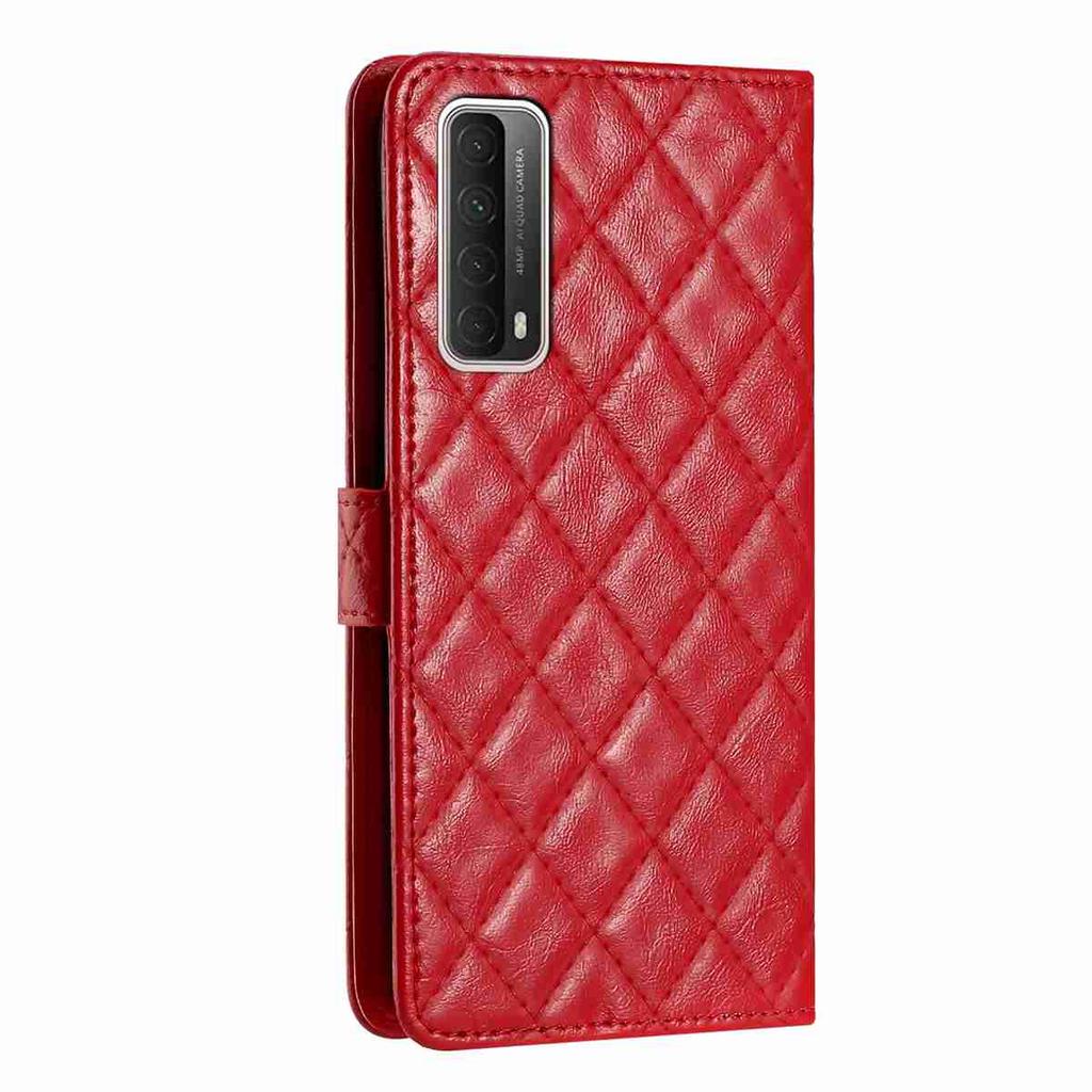 Quilted Pattern Faux Leather Wallet Case for Huawei Honor Series.Honor10 Lite Honor200 Honor300 P20Lite... 360° Protection with Card Slots & Stand