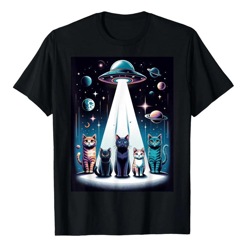 Camiseta Fantasy Space Kitten Lover Con Lindo Gato Con Memes S