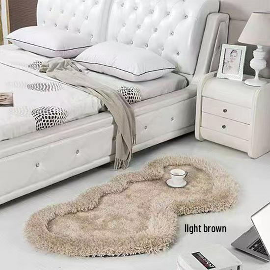 Red Heart-Shaped Non-Slip Wedding Room Floor Mat for Bedroom