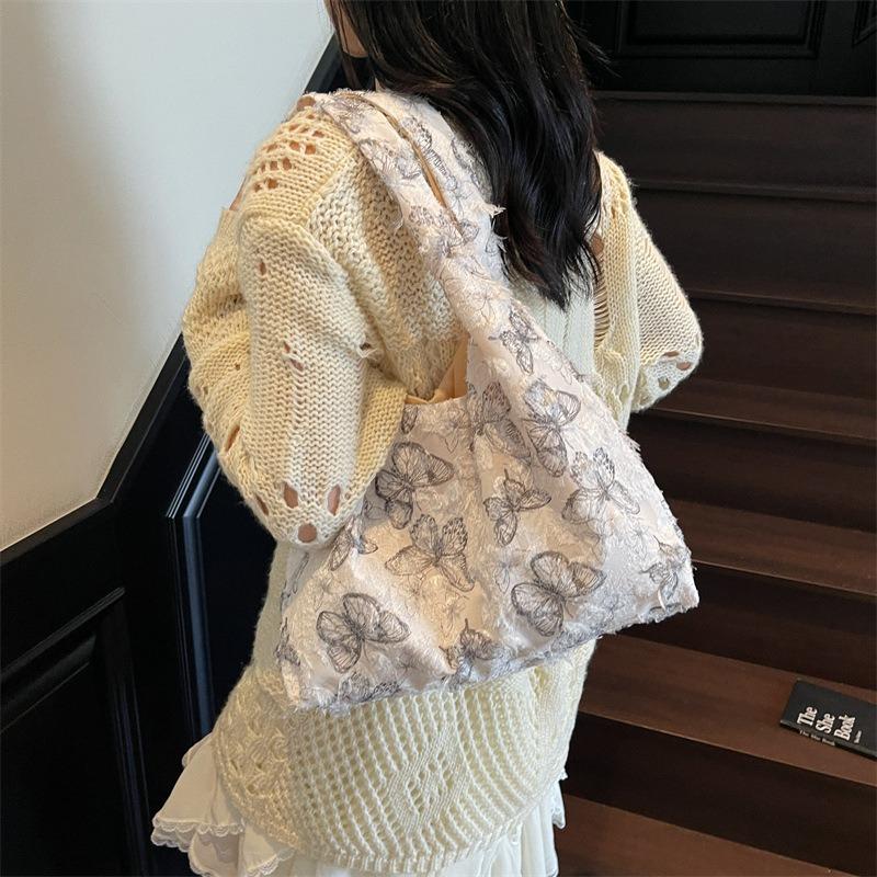 Handheld Cloth Bag Women's Bag Spring New Fashion Love Tote Bag Casual Large-capacity Shopping Bag Bag