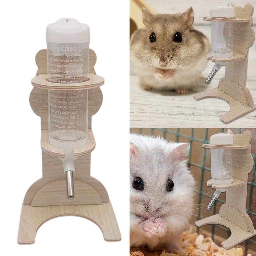 Waterer Stand for Hamsters Ferrets Hedgehogs No Drip 4.2oz with Base Small Animal Water Bottle Water Feeder
