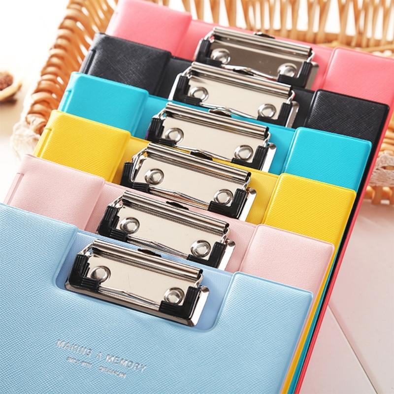 Prancheta Dobrável com Bolso Transparente Pasta de Prancheta em Couro Estojo para Documentos com Prancheta Pasta para Conferência de Negócios
