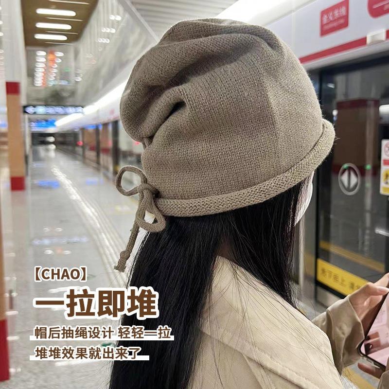 Women S Autumn Winter Slouchy Knit Hat Warm Ear Protection Beanie