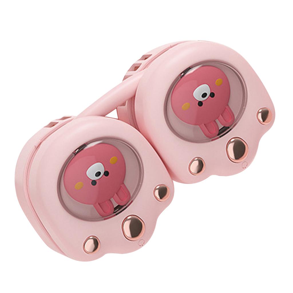 Nackenventilator Niedliches Katzenpfoten-Design 3-Stufen-Einstellung Bladeless Zusammenklappbar Tragbar Tragbarer Ventilator Rot