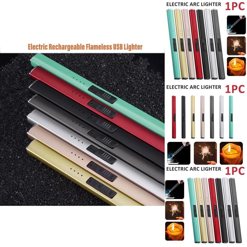 Long Handle Ignition Gun Stick Usb Arc Charging Windproof Rechargeable Metal Material Characters)