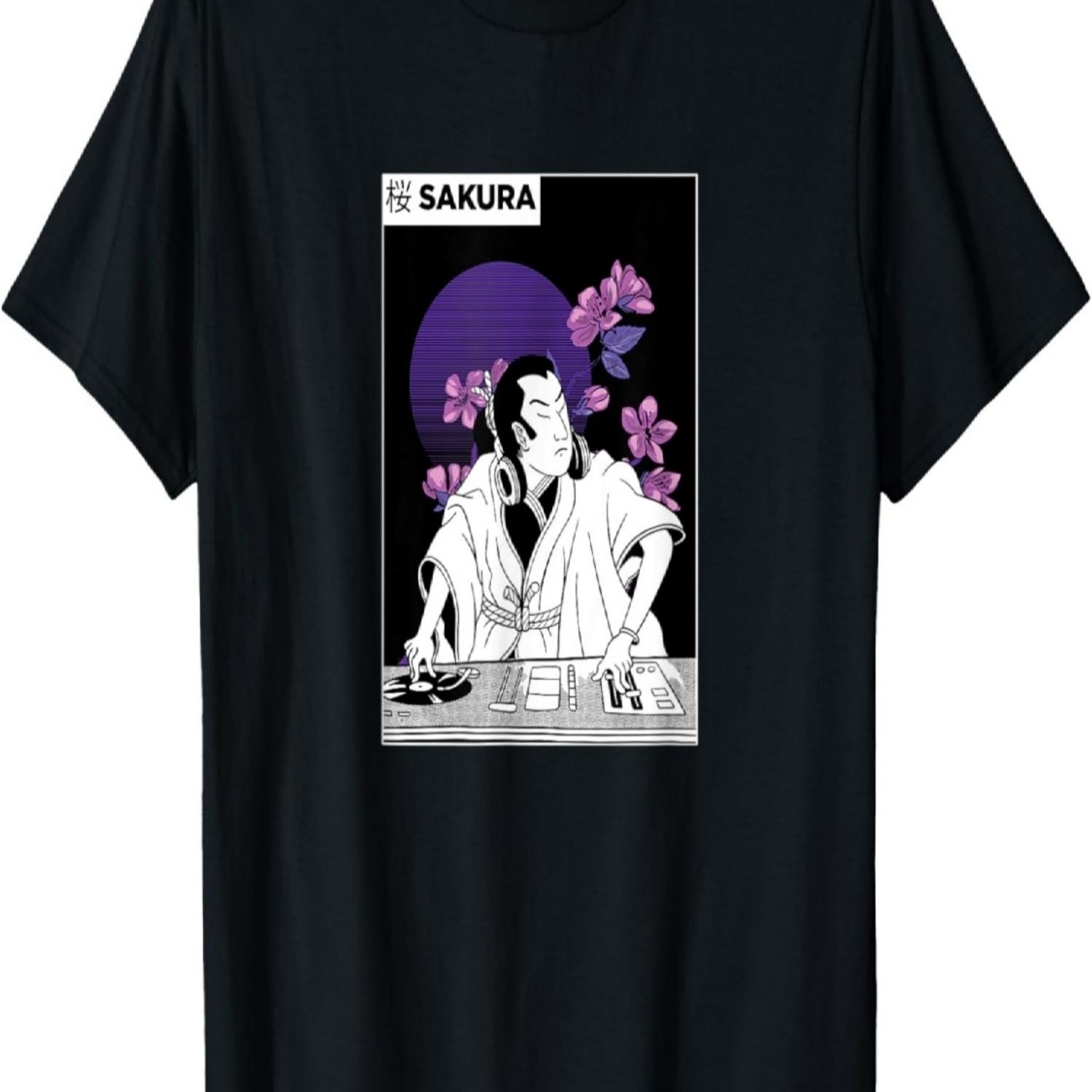 

SAKURA Cherry Blossom Skeleton DJ T-Shirt XXXXXL чорний