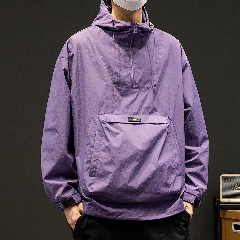 

Мужская куртка Advanced Sense Trend Baggy All-in-one High School с капюшоном и полумолнией, осенняя куртка с защитой от складок 3XL