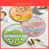 Oil Painting Style Round Heat Resistant Coaster With Water Absorption For Tea Table Protection
