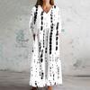 Women's Fashion Dress Spring V-neck Long Sleeve Dress