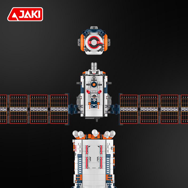 JAKI Children's Building Block Toy Set Space Aerospace Exploration Series Space Core Module Space Station Building Toys