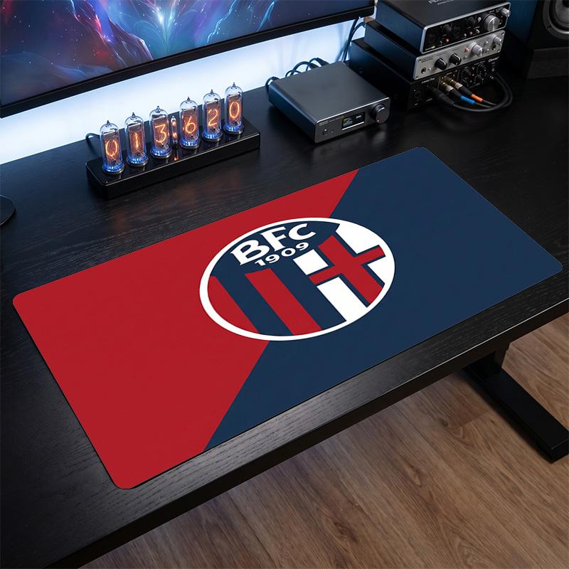Bologna FC Theme Pattern Mouse Pad, Soccer Logo Design XXL Gaming Desk Mat Non-Slip Computer Mouse Pad