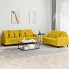 Vidaxl 2-Piece Lounge Set, Upholstered In Velvet, Yellow