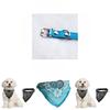 Adjustable Pet Dog Puppy Cat Neck Scarf Bandana With Leather Collar Neckerchief
