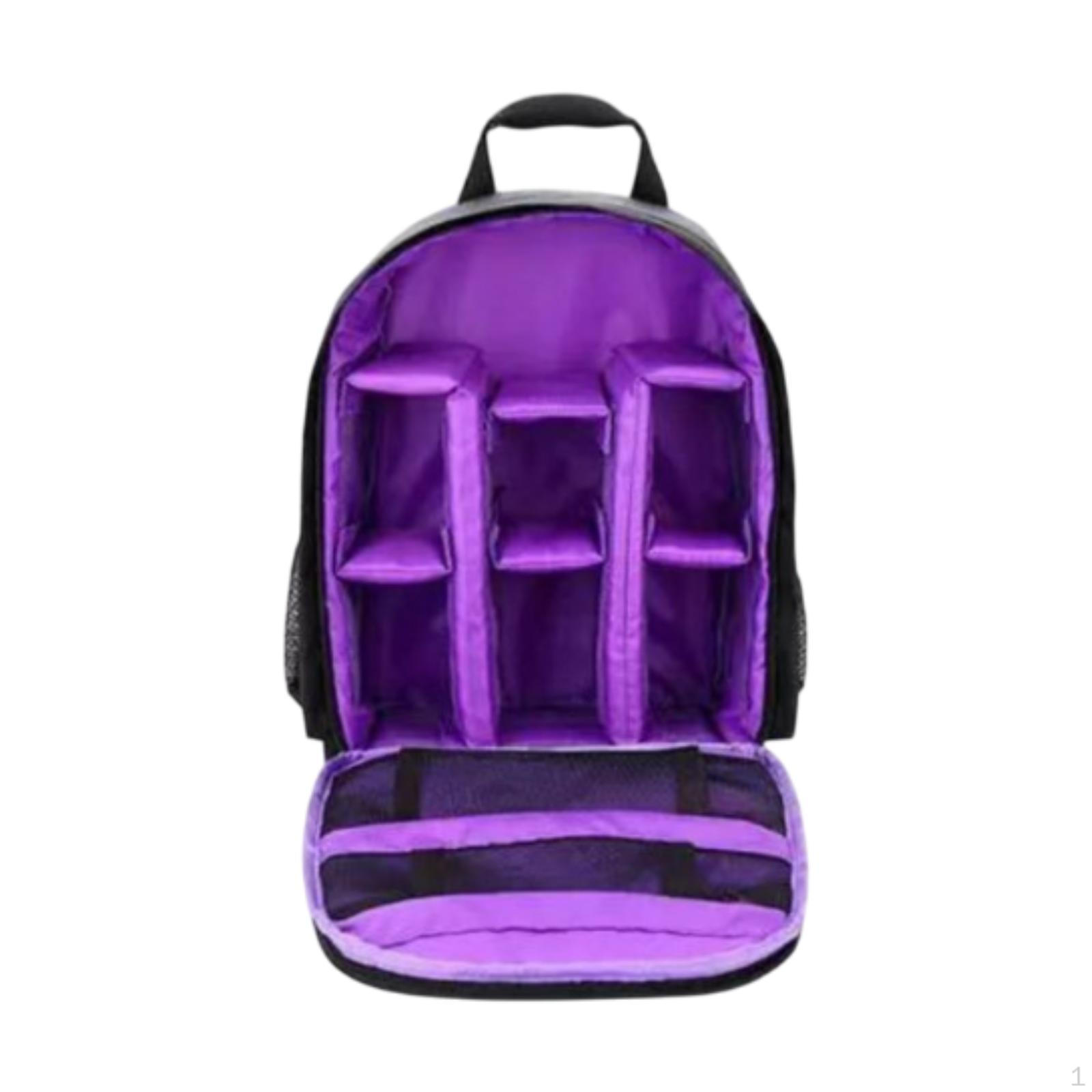 

Фотосумка рюкзак портативный съемный разделитель чехол для ноутбука для взрослых фиолетовый