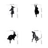 Cat Ground Stake Ornament Ground Plug Outdoor Garden Balcony Art Decoration Metal Crafts