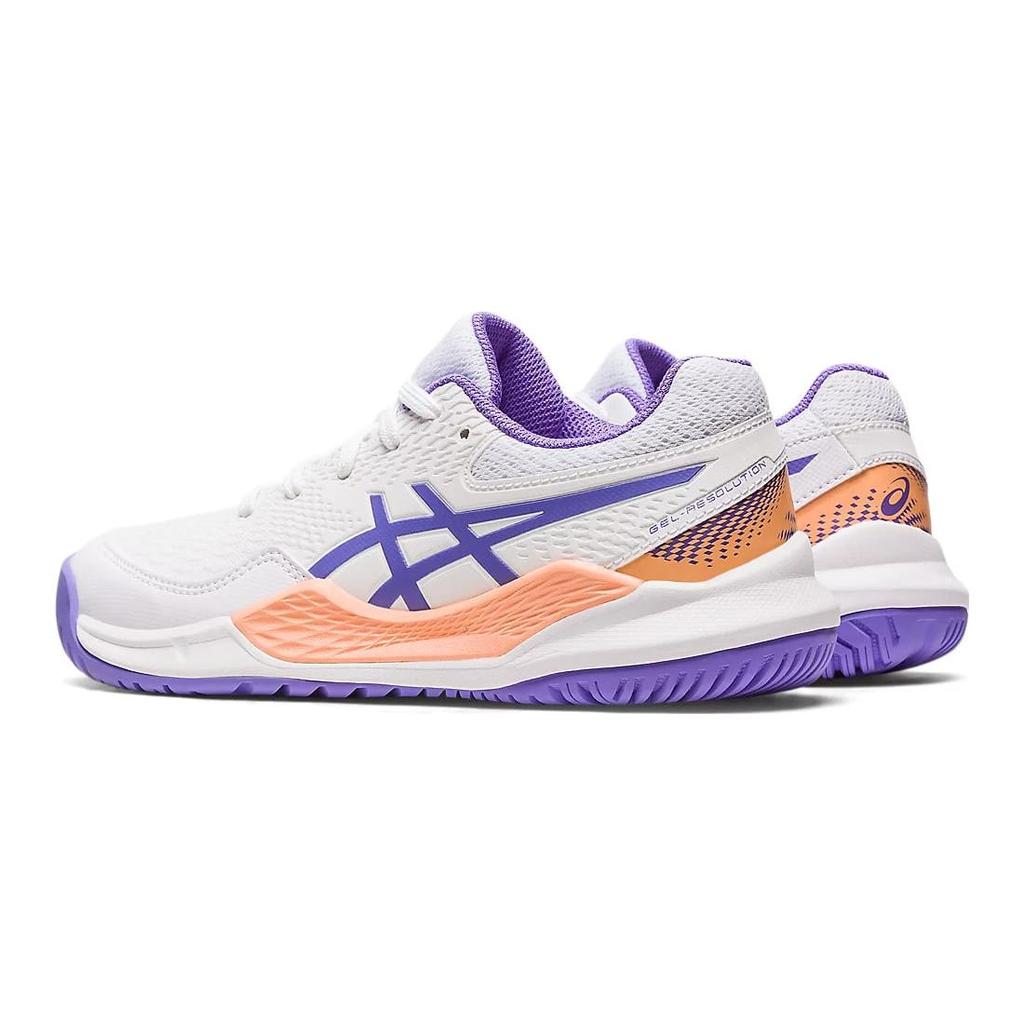 Asics Gel Resolution 9 Tennis Shoes Low Top Kids' Training Shoes White Purple Kids' 1044A067-101