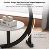 Cloud-Shaped 2-Tier Bedside Table Compact Small Coffee Table For Bedroom Living Room