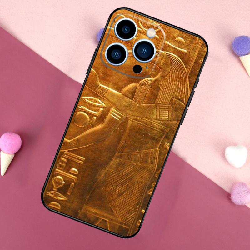 Ägypten Pharao Wandmalerei Handyhülle Für iPhone 16 15 13 12 11 14 Pro Max Mini X XR XS MAX 14 Plus Hülle