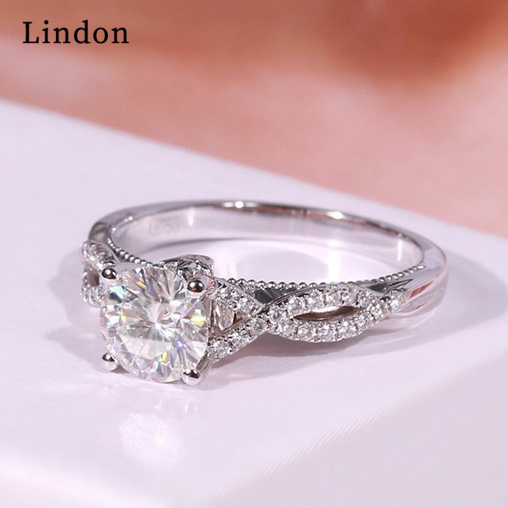 Lindon Classic Zircon Ring Dame Smykker Bryllup Løfte Party Gift
