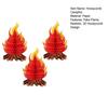 Fake Campfire Decoration 3D Paper Honeycomb Campfire Centerpiece Artificial Flame Folding