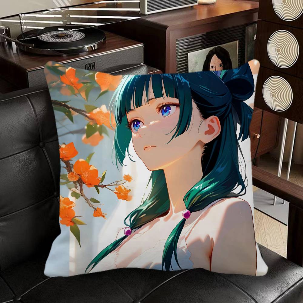 Maomao Anime The Apothecary Diaries Pillow Case Square Pillow Bedroom Sofa Leisure Comfort Cushion Car Home Decoration