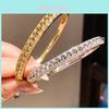 Copper Zirconia Embellished Bangle Fashion Jewelry For Office Wear