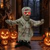 Fright Prop Animated Half-Body Mummy Ground Decoration for Porch