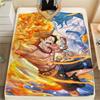 Manta de Franela con Estampado de Personaje de One Piece, Alta calidad Cómoda para Todas las Estaciones, Decoración del Hogar, Calidez y Comodidad, Perfecta para Regalos de Navidad