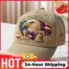Adjustable Washed Cotton Baseball Cap Vintage Tribute Patriotic Trucker Hat US 250th Anniversary Cap Trucker Hat for Men & Women