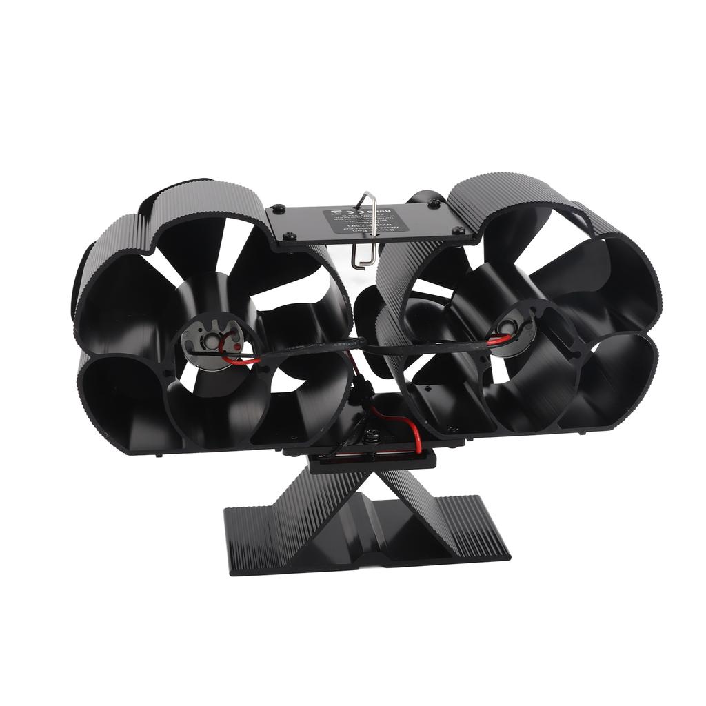 Fireplace Fan Quiet Operating 180 220CFM 1400rpm Aluminum Alloy 6 Blade Heat Powered Wood Stove Fan