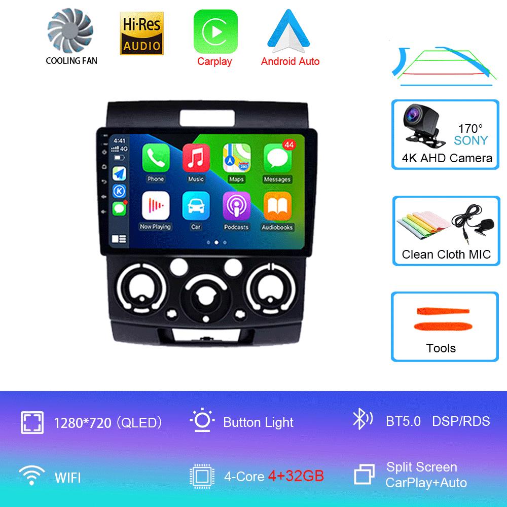 for Ford Everest Ranger Mazda BT50 BT-50 2006-2010 Car Radio Autoradio Multimedia Stereo Player Carplay Android 14 2din
