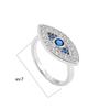 Vintage Ethnic Lucky Turkish Blue Eye Rings For Women Luxury Charm Gold-Plated Copper Cz Finger Rings Wedding Jewelry Gift