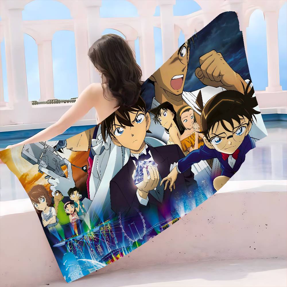 3D D-detective C-conan Anime Microfiber Beach Towel Absorbent Quick dry Soft Yoga Swimming Resort Mountain Climbing Towel