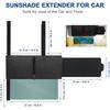 Sun Visor For Car With Zipper Slider, Upgraded Uv400 Car Sun Visor Extension With Pc Lens And Side Sunshade,anti-glare Car Visor 31x13cm