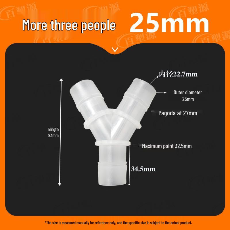Y-Type Tee Barb Hose Connector for Water and Oxygen
