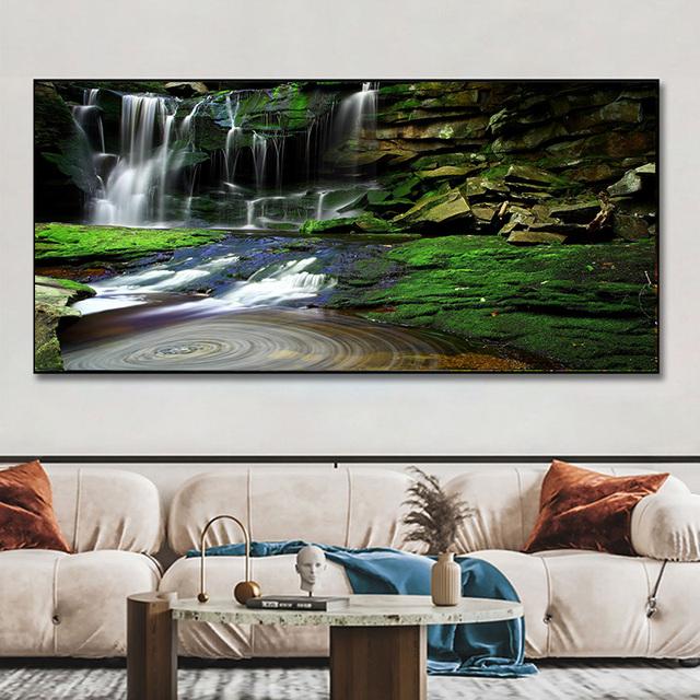 Nordic Schwarz Weiß Wolken Landschaft Leinwandbild 50x70cm - Moderne Wanddekoration Für Wohnzimmer