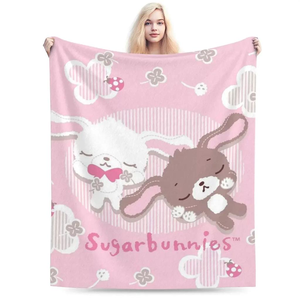 Coperte Sugarbunnies Morbida Calda Coperta Plaid in Flanella Biancheria da Letto per Letto Soggiorno Picnic Viaggio Casa Divano
