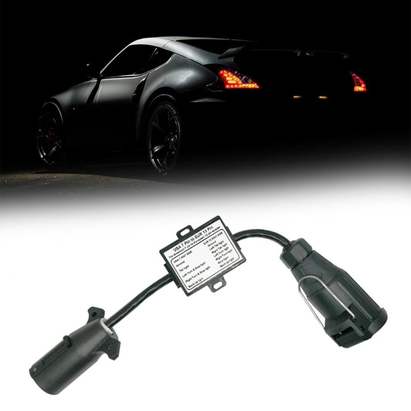 Multifunctional 7 Pin To 13 Pin Trailer Connector Converter for Enhanced Driving Safety Brake And Tail Light Connection