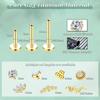 Bobisty G23 Titanium Tragus Conch Helix Piercing Jewelry 6mm 8mm 10mm Internally Threaded Flat Back Stud Earrings Tragus Jewel