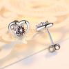 S925 Sterling Silver Heart-Shaped Korean Stud Earrings for Women - Simple, Sweet Valentine's Day Gift