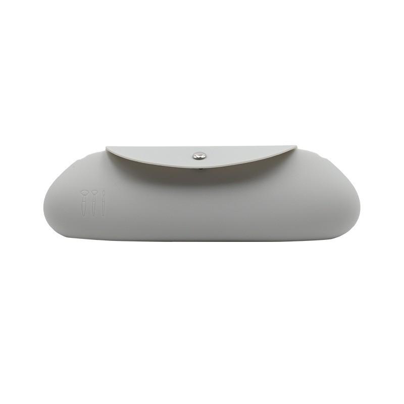 Silicone Travel Makeup Brush Holder - Anti-fall Out, Portable and Sleek Organizer for Cosmetic Face Brushes