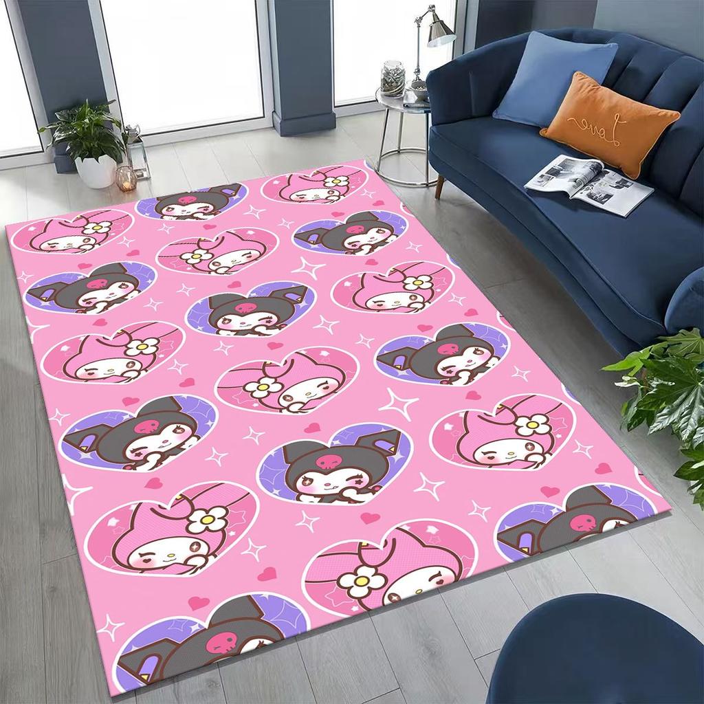 27 Style Cute My Melody Sanrio Rug for Bedroom Living Room Sofa Home Doormat Decor, Large Kids Play Non-slip Floor Mat Gift