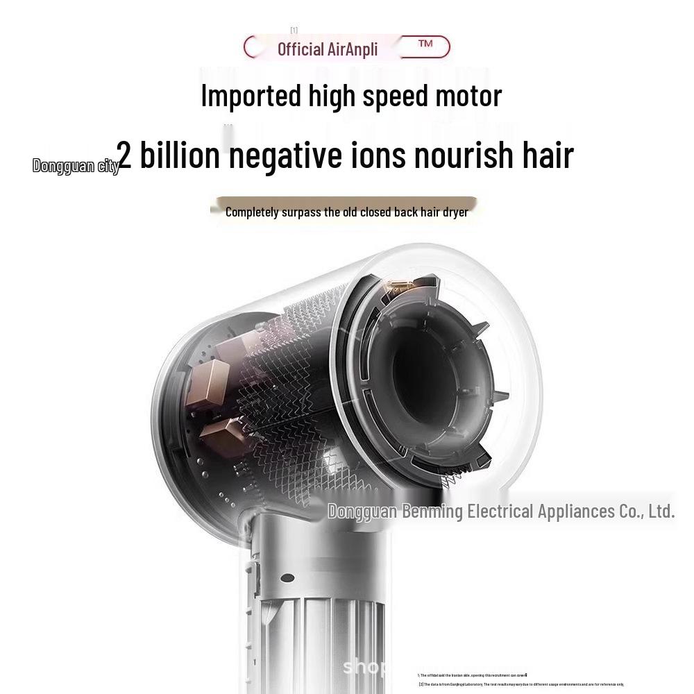High-Speed Bladeless Hair Dryer HD16, Barber & Home Use, Negative Ion, Constant Temperature, Strong Wind Power