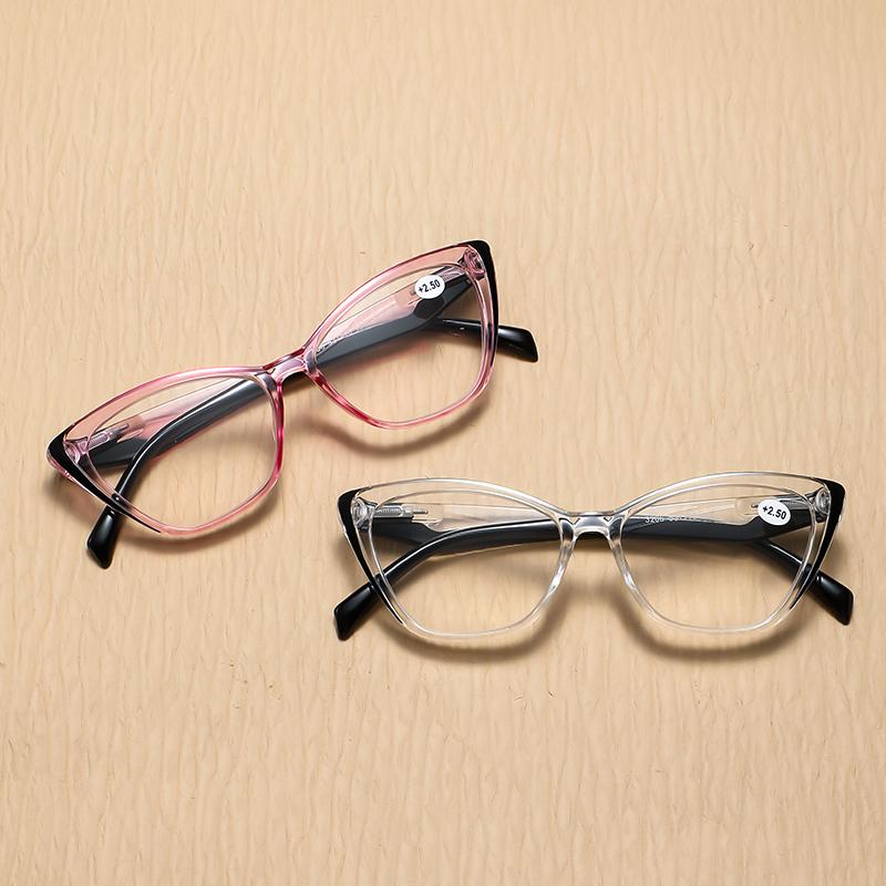New Transparent Cat Eye Reading Glasses Retro Fashion Hyperopia Eyeglasses Women and Men Reading Eyewear+1.0+1.5+2.0+3.0+3.5+4.0