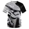 T-shirt da Uomo a Maniche Corte 3D Asciugatura Rapida Star Wars 50° Anniversario T-shirt Genitore-Figlio per Adulti e Bambini