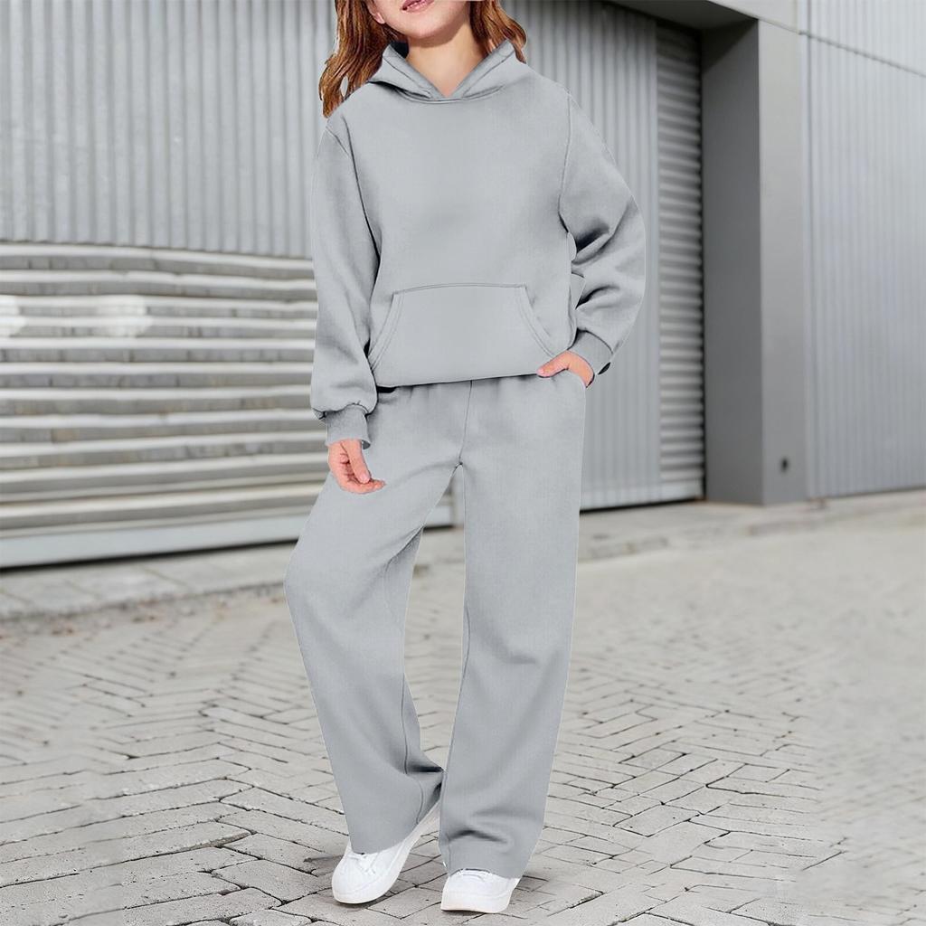 Kapuzenpullover und Hose Set für Jungen Mädchen Alter 6-12 Sportbekleidung Outfit