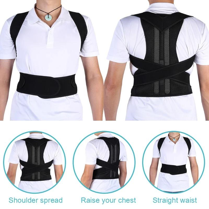 

Back Brace Posture Corrector for Men Women, Adjustable Lumbar Support Belt with Shoulder Straps, Breathable Back Support XL(60-70KG)
