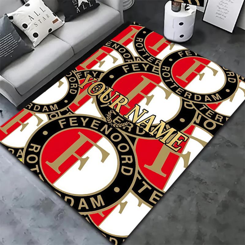 Feyenoord Custom Name Paklājs Paklājs Dzīvojamajai