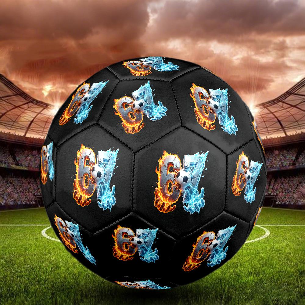 1pc Number "67" Soccer Ball Size 5 Football Machine-Stitched Indoor/Outdoor Training and Matches Unique Gift for Soccer Lovers As a Gift FT01